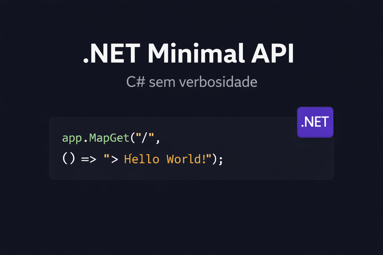 Minimal API no .NET