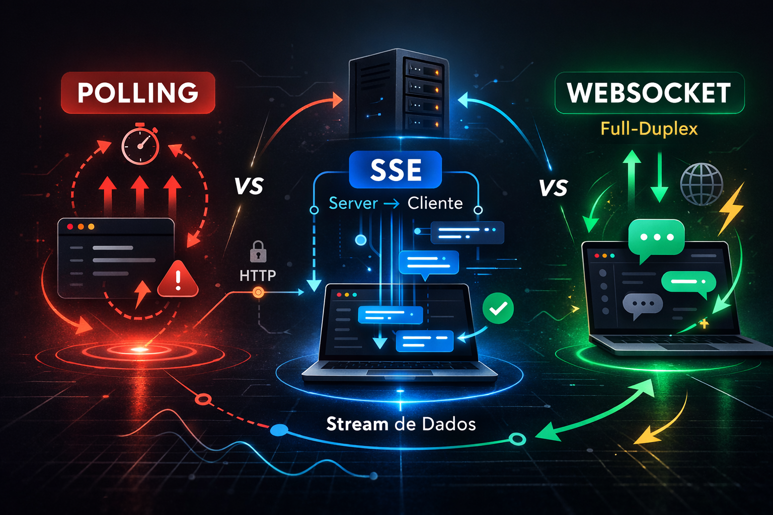 Real-time: Polling, SSE ou WebSocket?